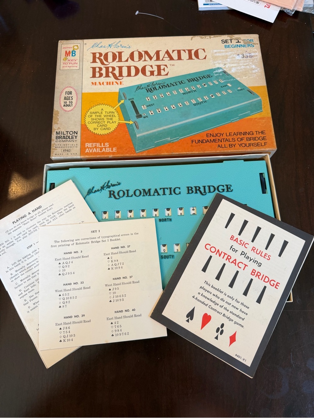 Vintage 1969 Chas H. Goren’s Rolomatic Bridge Machine by Milton Bradley